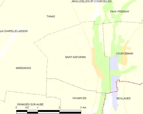 Detailkaart van de gemeente
