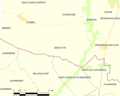 Detailkaart van de gemeente