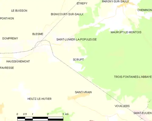 Detailkaart van de gemeente