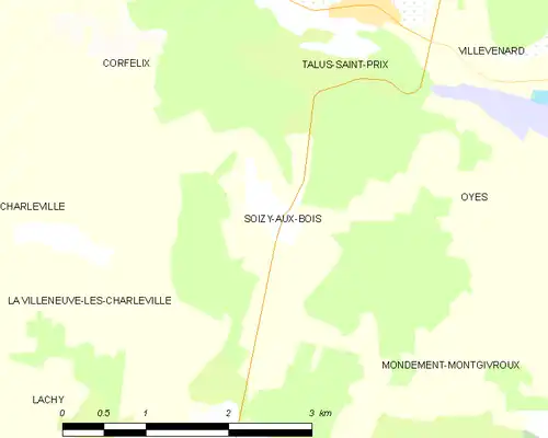 Detailkaart van de gemeente