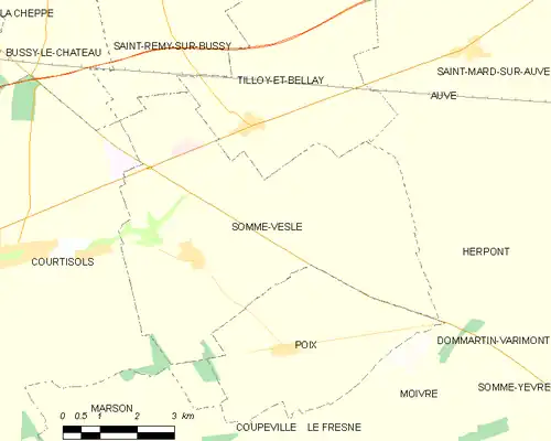 Detailkaart van de gemeente