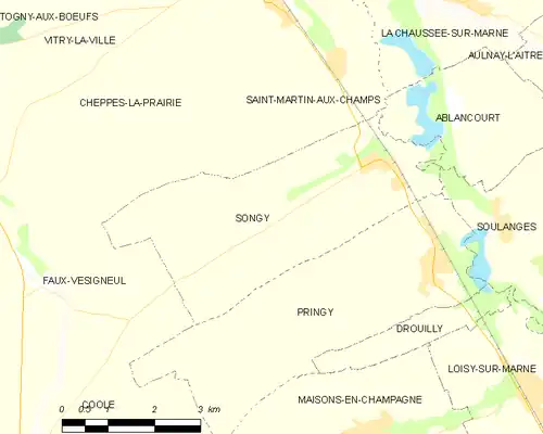 Detailkaart van de gemeente