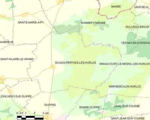 Detailkaart van de gemeente