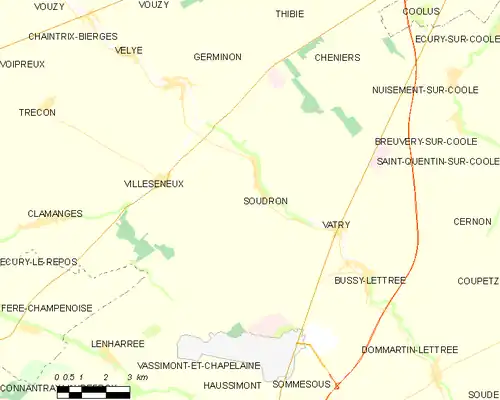 Detailkaart van de gemeente