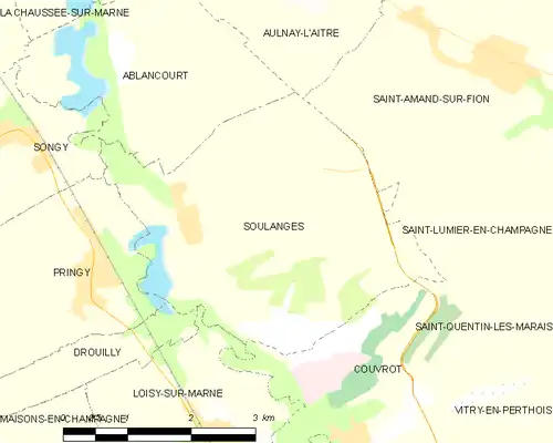 Detailkaart van de gemeente