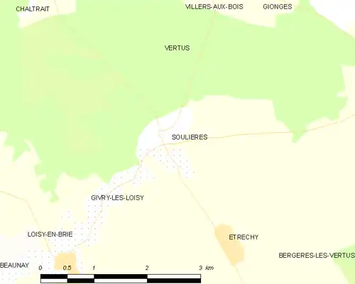 Detailkaart van de gemeente