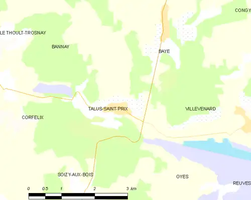 Detailkaart van de gemeente