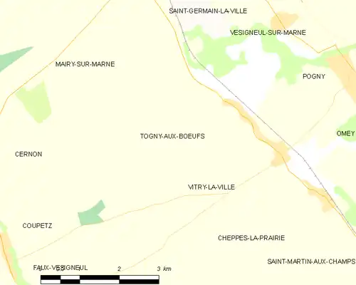 Detailkaart van de gemeente