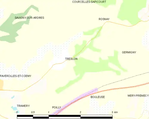 Detailkaart van de gemeente