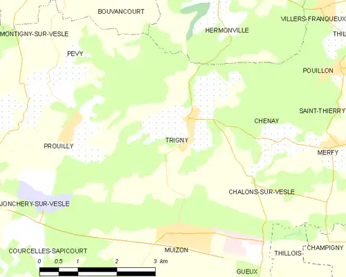 Detailkaart van de gemeente