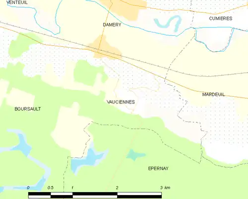 Detailkaart van de gemeente