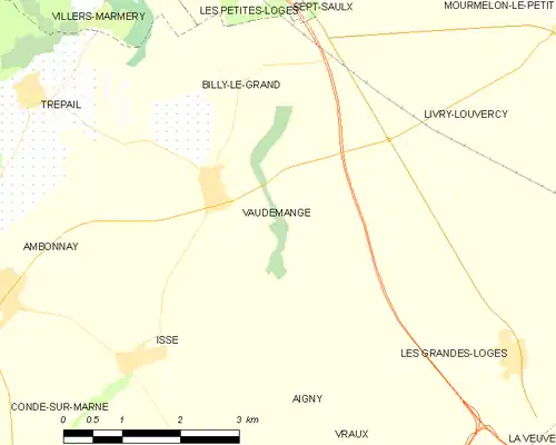 Detailkaart van de gemeente