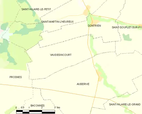 Detailkaart van de gemeente