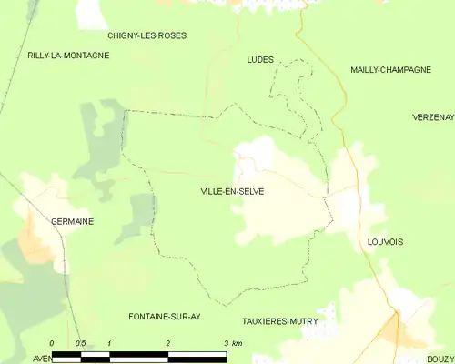 Detailkaart van de gemeente