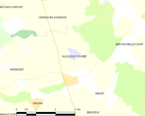 Detailkaart van de gemeente