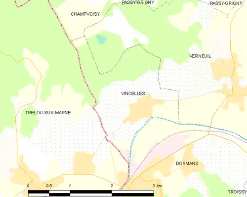 Detailkaart van de gemeente