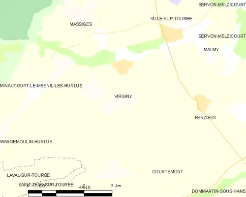 Detailkaart van de gemeente