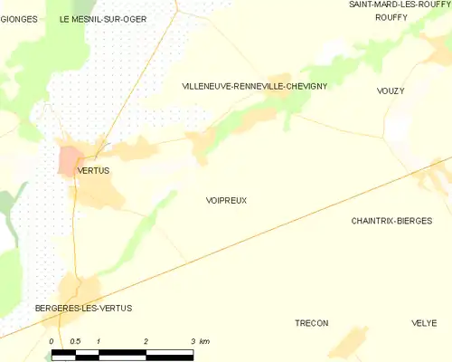 Detailkaart van de gemeente