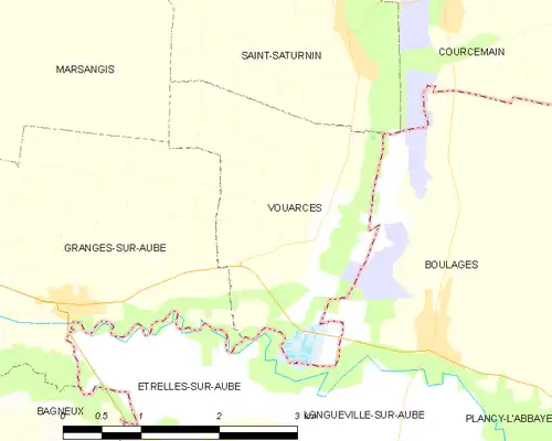 Detailkaart van de gemeente