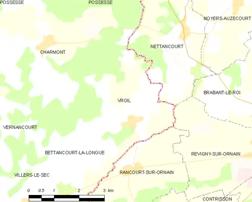 Detailkaart van de gemeente