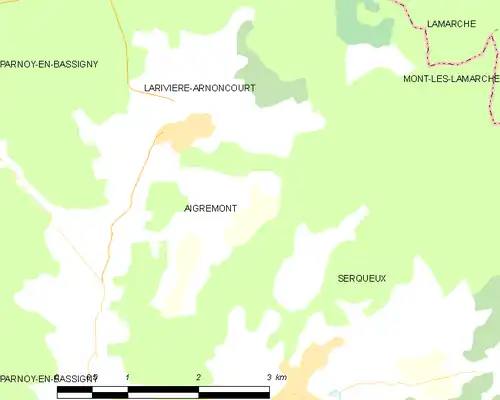 Detailkaart van de gemeente