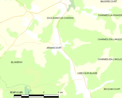 Detailkaart van de gemeente