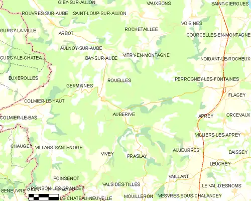 Detailkaart van de gemeente