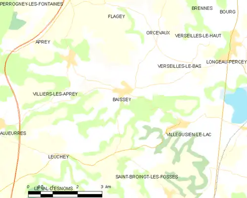 Detailkaart van de gemeente