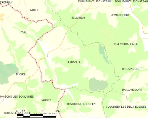 Detailkaart van de gemeente