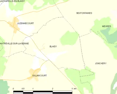 Detailkaart van de gemeente