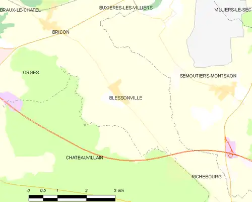 Detailkaart van de gemeente