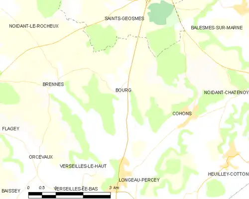 Detailkaart van de gemeente