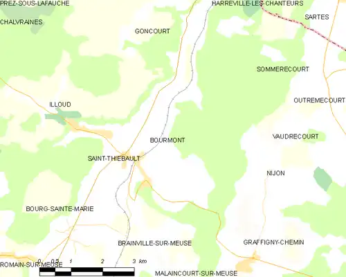 Detailkaart van de gemeente