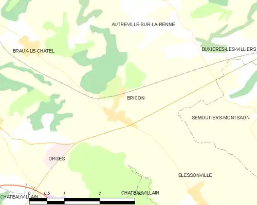 Detailkaart van de gemeente