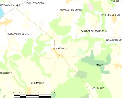 Detailkaart van de gemeente