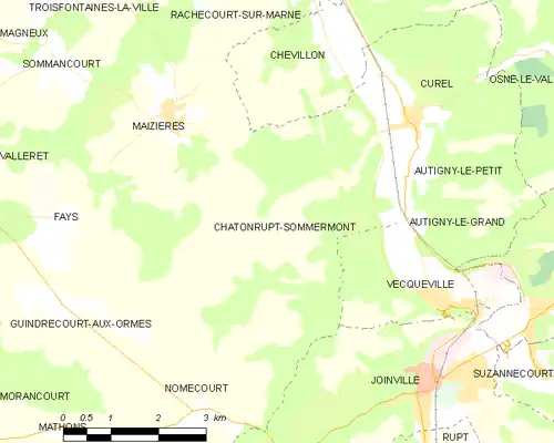 Detailkaart van de gemeente