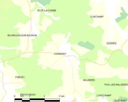 Detailkaart van de gemeente