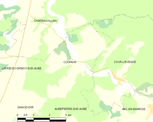 Detailkaart van de gemeente