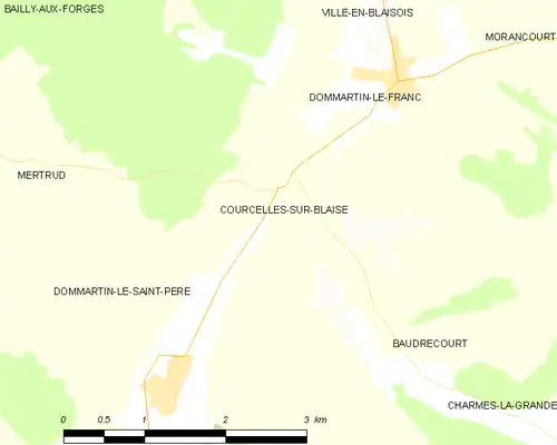 Detailkaart van de gemeente