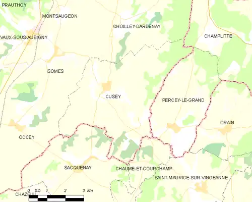 Detailkaart van de gemeente