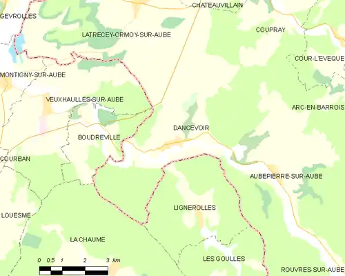 Detailkaart van de gemeente