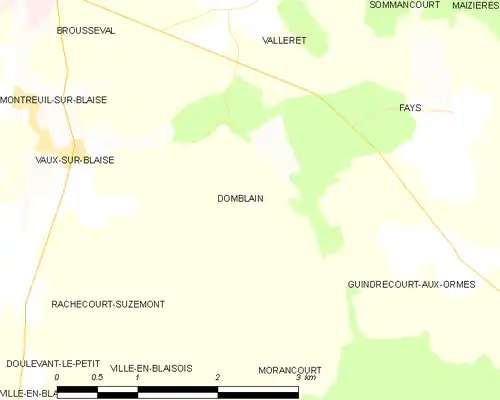 Detailkaart van de gemeente