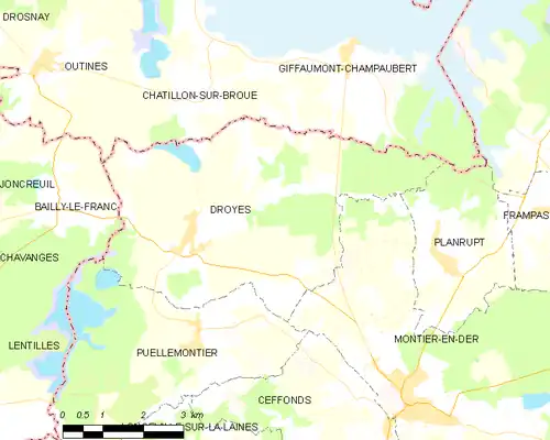 Detailkaart van de gemeente