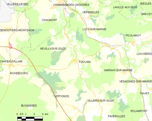 Detailkaart van de gemeente