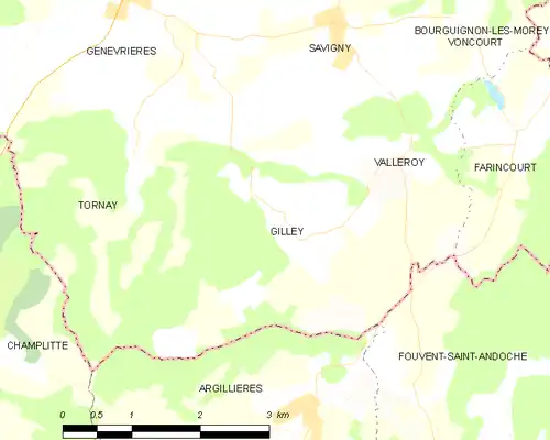 Detailkaart van de gemeente