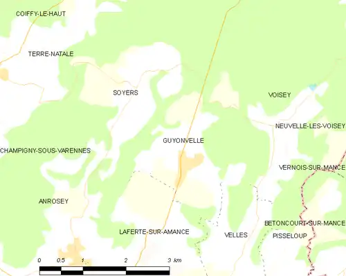 Detailkaart van de gemeente