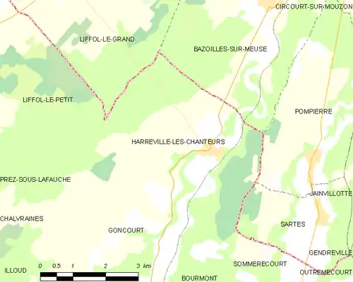 Detailkaart van de gemeente