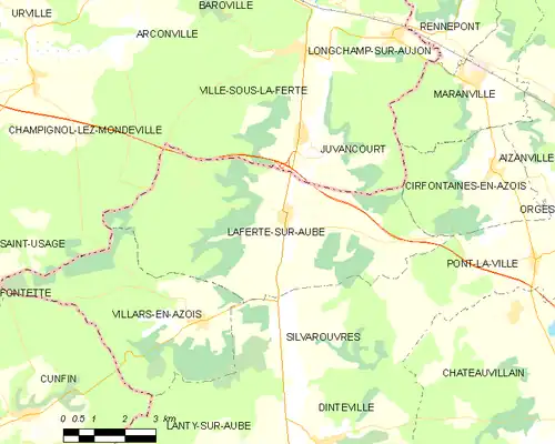 Detailkaart van de gemeente