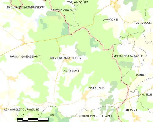 Detailkaart van de gemeente