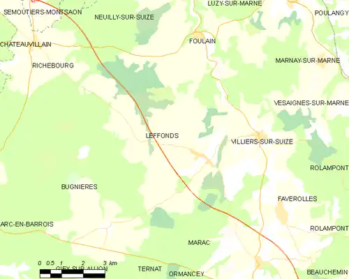 Detailkaart van de gemeente